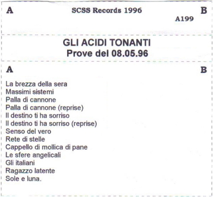 a199 gli acidi tonanti: prove del 08-05-96 1996